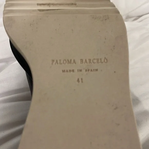 Paloma Barcelo made in Spain, black leather wedge, size 41 - Picture 10 of 12